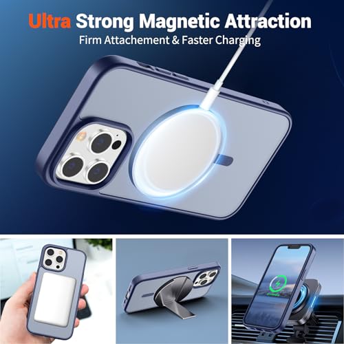 Image of SUPFINE Magnetic for iPhone 12 Pro Max Case (Compatible with MagSafe) (Military Grade Drop Protection) Slim Translucent Matte Shockproof with Anti-Fingerprint Phone Case,Lavender Gray