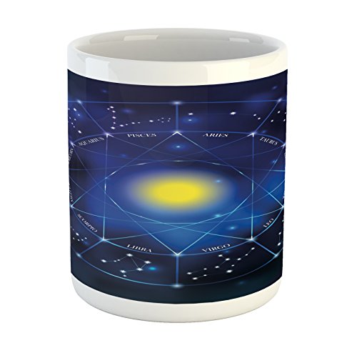 Constellation Mug, Illustration of Zodiac Signs in