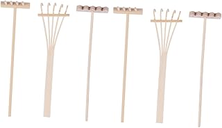 Outanaya 6pcs Sand Table Accessories Desk Decorations Bonsai Tools Set Mini Toy Rake for Zen Tiny Rake for Sand Mini Farm Tools Sandbox Accessories Mini Zen Garden Rake Zen Garden Tools Toy