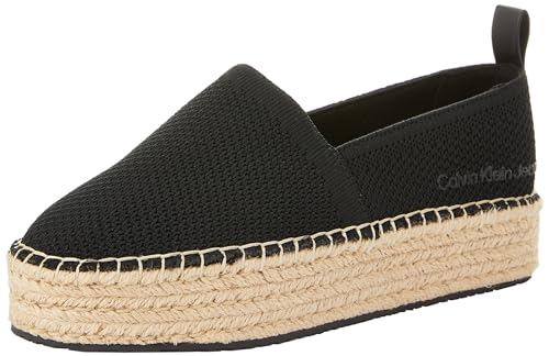 Calvin Klein Jeans Espadrilles Femme Plateforme, Noir (Black), 40