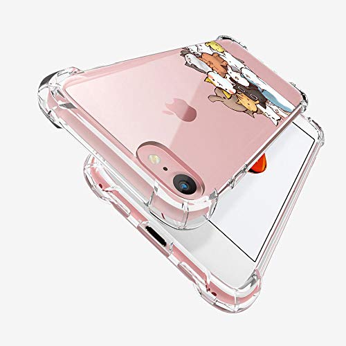Cat Iphone 6 Plus 6S Plus Case Clear Cute Funny Kitten Design For Girls Boys Kids Bumper Protective Cover For Apple Iphone 6 6S Plus Flexible Soft Gel Slim Fit Rubber Silicone Shockproof Phone Cases #TOP4