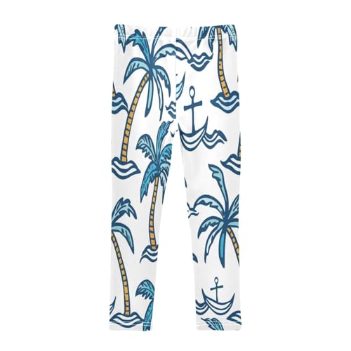 Toddler Girls Leggings Printed Yoga Pants Leggings Blue Plam for Kids2