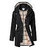 SaphiRose – Chaqueta larga con capucha para lluvia para mujer, impermeable, cortavientos para exteriores