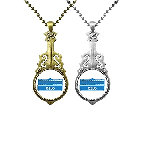 Collar de guitarra para pareja Oslo Noruega el regalo ideal de aniversario
