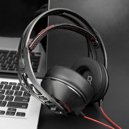 SOULWIT Almohadillas de repuesto para Plantronics (Poly) Rig 400(400Pro HC, 400HS, 400HX, 400HA), 500(500E, 500HD, 500HX, 500HS)/505(505HS)/515(515HD) Auriculares - Rig MF Black miniatura 3