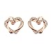 Rose-gold Double Love Heart Earring Stud for Gift