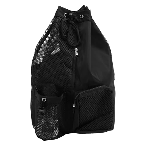 Vocdikficy Bolsas de Gimnasio para Piscina, Deportes, Playa, Mochila de con Cordón para Hombres, Mujeres, Nadadores, Bolsa de Equipo de Entrenamiento, Color Negro