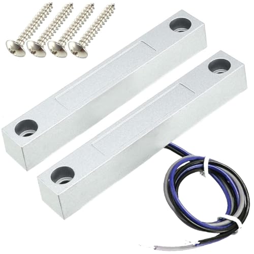 Image of Gebildet MC-58 Rolling Door Contact, Magnetic Reed Switch Alarm with 3 Wires for N.O. /N.C. Applications
