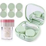 DEWSENSI Contact Lens Case with Cleaner Washer, Applicator Tool & 3 Extra Soaking Cases, Portable Travel Size...