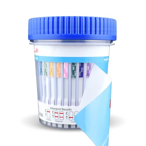 12 Panel Urine Drug Test Cup – 25 Pack - Instant Results in 5 Minutes - Multi-Panel Screening for THC, AMP, BAR, BUP & More - No Dipping Required - For Home & Workplace Use | 12 PANEL NOW