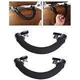 2個 セット アシストグリップ 手すりアシストグリップ 車用 乗降時のサポートに最適 車用 取っ手 補助 抗菌仕様 防カビ効果 握りやすく弾力性のあるグリップ後部座席タクシーグリップ (ブラック)