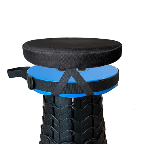 Image of Outward Gear Collapsible Stool Cushion (Exclude Stool) for Retractable Folding Stools, Original & Authentic Telescopic Stool Seat Cushion with Thickened Premium Soft Foam (Round 2-Pack)