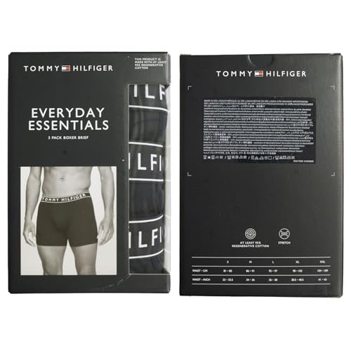 Tommy Hilfiger Herren 3er Pack Boxershorts Briefs mit Logobund, Blau (des Sky/des Sky/des Sky), XS – Ansicht 4