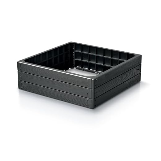 Garden Raised Grow Beds -STRONG- Rectangle Square Hex Vegetable Herb BOX Planter Trough (Anthracite, Square 75cm x 75cm)
