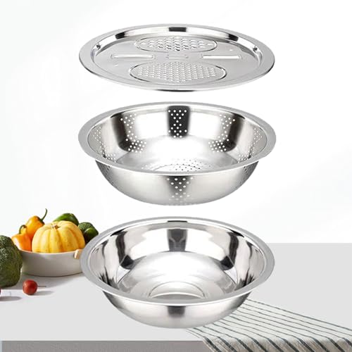 Juego de colador para rebanar, ralladores domésticos, utensilios de cocina para cebolla, patatas, pepino, rábano blanco, calabaza, zanahoria Cenmoo