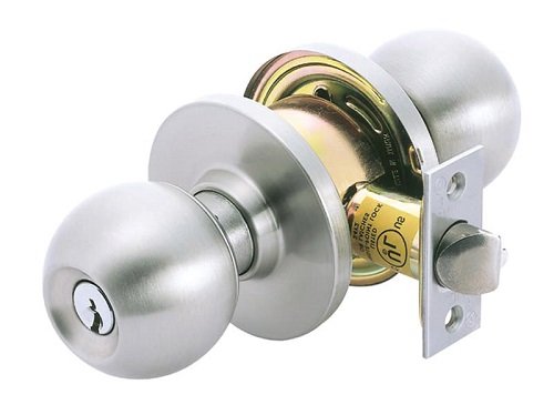 Sure-Loc GT105 26D Zinc Commercial Cylindrical Storeroom Knobset, Satin Chrome
