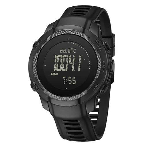 Fitness Smart Watch | Orologio impermeabile con bussola | Orologio fitness tracker | Orologio intelligente da uomo con funzioni bussola e altimetro, bussola, orologio intelligente con altimetro per