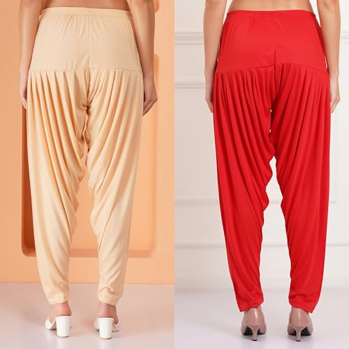 Image of Buy That Trendz Women's Viscose Dhoti Patiyala Salwar Harem Bottoms Pants
