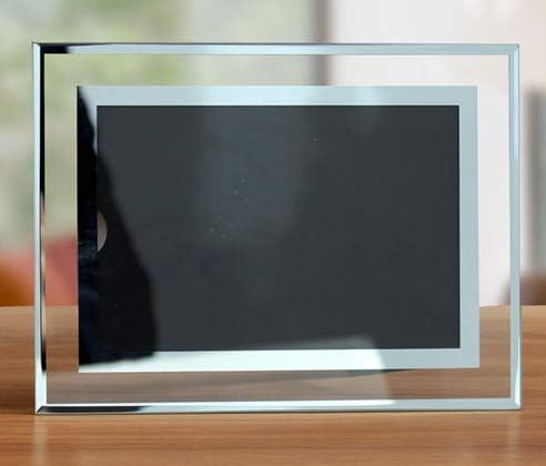 Miniatura 4 de Marcos de fotos de vidrio con borde espejo de 8 x 10 pulgadas, marco de fotos de 8 x 10 pulgadas, marcos de vidrio de 8 x 10 pulgadas, exhibición de
