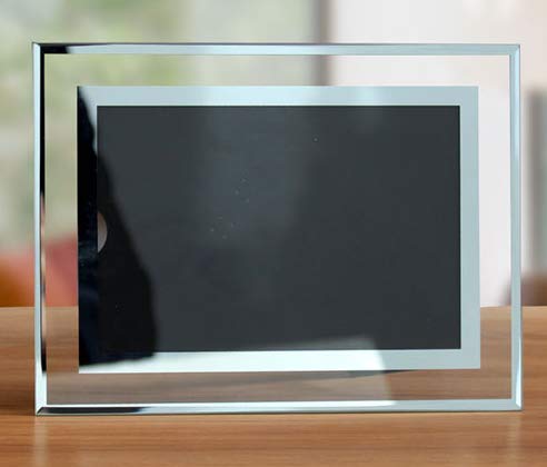 Oukeyi Picture Frames 8X10 Mirrored Edge Glass，8X10 Picture Frame Glass Frames 8 By 10 Inch Photo Display Friend Gifts，Photo Display For Desktop Only #TOP3