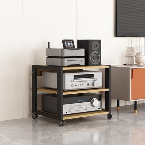 Meuble multimédia d'angle en bois moderne à 3 niveaux pour lecteur CD
