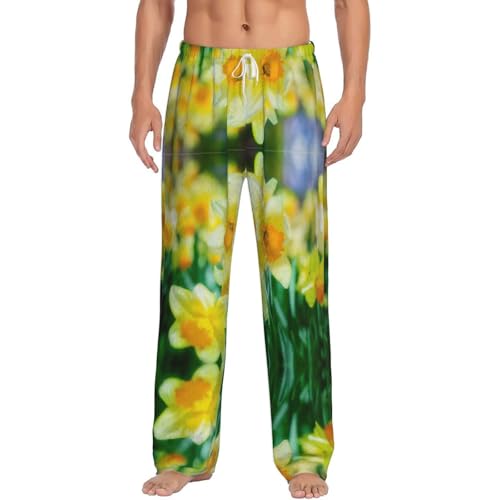 Pantalon de pyjama jonquilles homme idée cadeau nuit douce