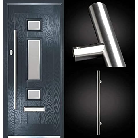 Avocet Hardware 32mm Quality T Bar Door Pull Handle Inline 304 Stainless Steel with fixings (720mm Back to Back (75mm Bolt)) Cover