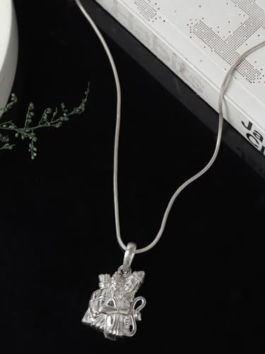 Pendentif Hanuman argent massif cadeau spirituel intemporel médaillon Ram pour proche - 2