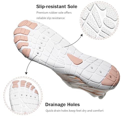Water Shoes for Women, Lightweight Wide Toe Box Beach Sneakers with Barefoot Feel, Breathable Gym Shoes Non-Slip Outdoor Footwear3