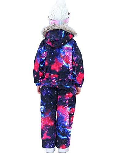 Image of Kids Girls Boys Waterproof Colorful One Piece Snowsuits Coveralls Ski Suits Jackets Winter Jumpsuits