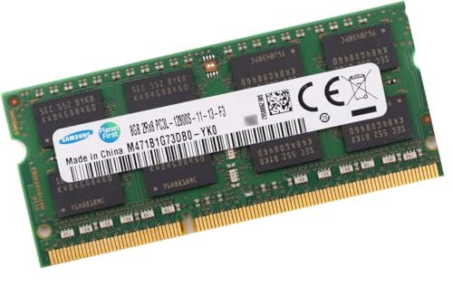 Samsung 8GB DDR3L 1600 MHz Notebook RAM (PC3L-12800S, 204-Pin, 1.35 V) | M471B1G73EB0-YK0 | Kompatibel mit vielen Samsung-Partnummern | SO-DIMM Laptop Arbeitsspeicher