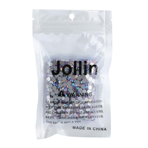 Image of Jollin Glue Fix Crystal Flatback Rhinestones Glass Diamantes Gems for Crafting Nail Art Crafts Decorations Clothes Shoes 4.8mm (ss20 1440pcs, Pink AB)