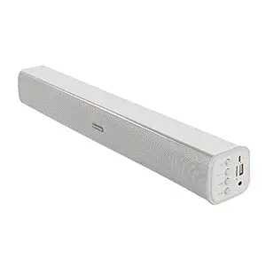 Zebronics ZEB-VITA PRO wireless BT v5.0 speaker with 24W RMS, TWS, 10H playback, LED display, dual passive radiators, AUX, mSD card, USB, FM radio, wall mount and built in rechargeable battery - White