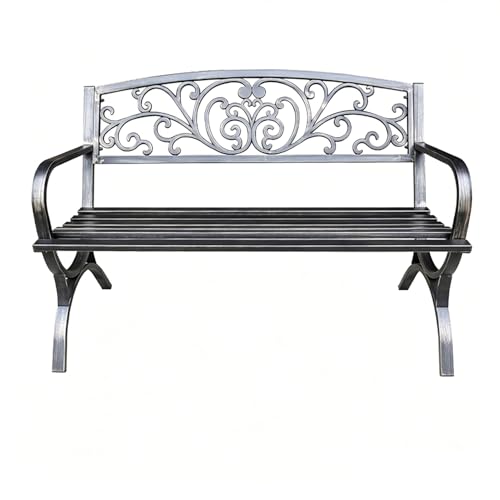 Banc extérieur en acier bronze de qualité supérieure pour cour et véranda