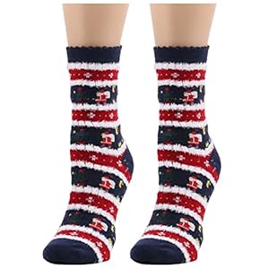 Wollen Sokken Voor 1 paar vrouwen sokken casual winter kerst sokken wollen sokken tube xmas gelukkig nieuw jaar dikke warme kerstboom sokken geschenk Wintersokken Set Voor Dames En Heren (Color : F,