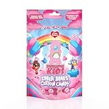 Care Bears Cheer Bear's Cotton Candy Sugar Free Gum by Bubblegum Kids | Stocking Stuffers, Holiday Candy, Party Favors | Sugarless Gum, Vegan, Peanut Free, Low Calorie for Kids & Adults | 1 Pack