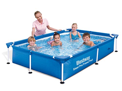 7in1 Set Splash Frame Pool 221 x 150 x 43 cm Bestway 56401 mit Filterpumpe 1249 Liter / Stunde und Zubehör – Bild 5