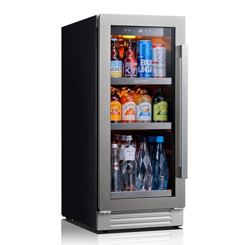 CaLefort 15 Beverage Refrigerator - 100 Cans Beverage Cooler Glass Door