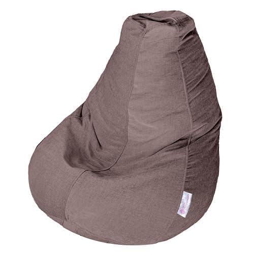 Image of Casa Copenhagen Premium Designer Fabric Bean Bag Chair, Filled with Beans | Capacity: Upto 7 Ft Height, 200 KG Weight | 4XL | Beige