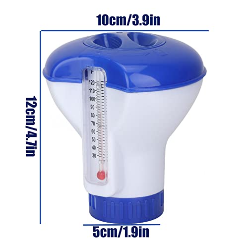 Dispensadores de Dispensador de cloro químico para piscina flutuante com termômetro Tablet Dispensad