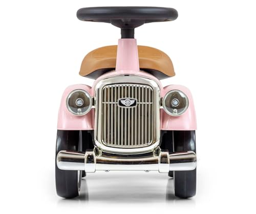 Vintage-Fahrzeug Royce von Milly Mally - Retro Rutschauto mit Hupe, Stauraum und Eva-Rädern für Kinder ab 12 Monaten (Rosa) – Bild 5