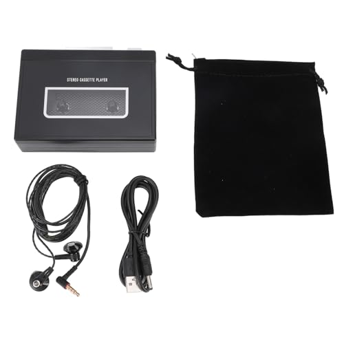 SIXRUN Kassettenspieler, MP3 Kassettenspieler mit Auto Reverse und FM-Radio, USB-Kassette zu MP3 Konverter für Vintage-Musikliebhaber und Band-Digitalisierung (B)