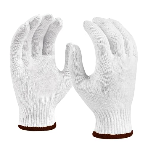 Image of karomouj Blade-Resistant Hand Gloves with Cut Proof Safety, Anti Cut Resistant Glove for Chopping Food Vegetables and Kitchen use (White 1 Pair)