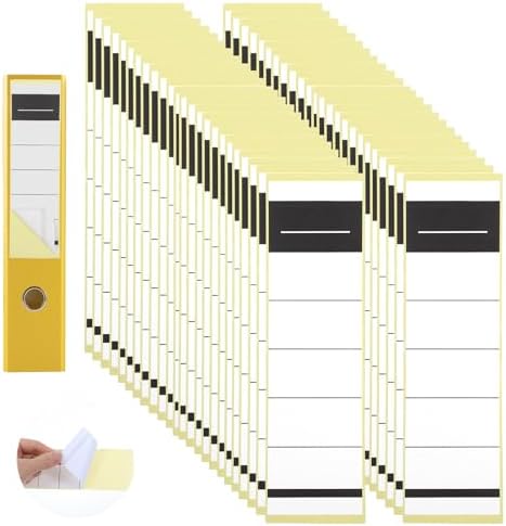 50 PCS File Label Sticky Folder Spine Stickers Self Adhesive File Back ...