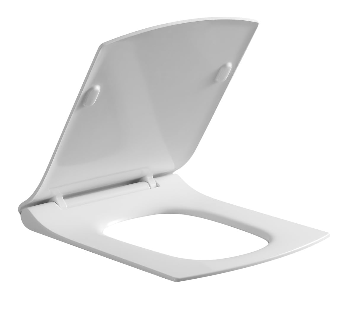 Mass Dynamic Boys White Soft Close Square Toilet Seat With Quick Release For Easy Clean Loo Seat With Adjustable Hinges Standard Square Shape Toilet Seats