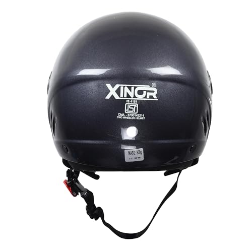 Image of Open Face Motorcycle Helmet for Men & Women | ISI Certified | Lightweight Helmet with Clear Visor - Medium