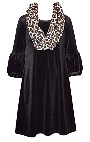 Bonnie Jean Girl's Christmas Red Long Sleeved Velvet Satin Dress for Baby Little and Big Girls