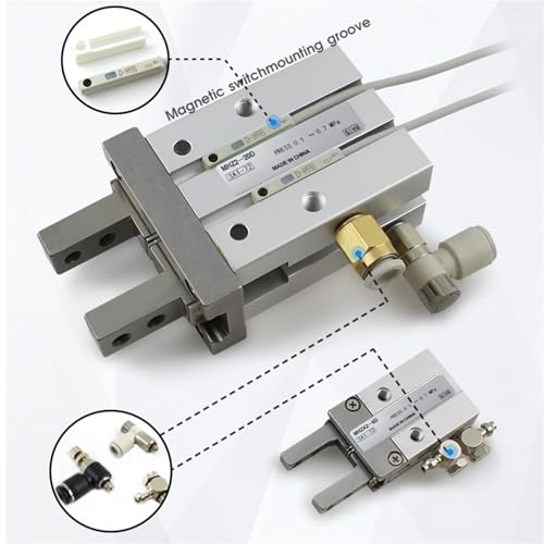 Vérin pneumatique double effet MHZ2-16D pour guidage de précision