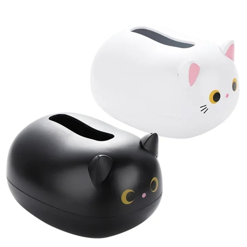 Hndhbfgrt Cat-Shaped Tissue Box Multifunctional for Dining Table, Living Room, Coffee Table- Tissue Dispenser& Toothpick Holder
