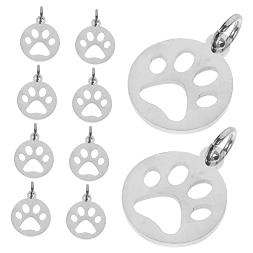 STOBOK Metal Dog Charm 10pcs Set for Diy Jewelry Necklace Bracelet Keychain Accessory